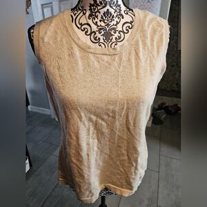 Women's Tan Sleeveless Top